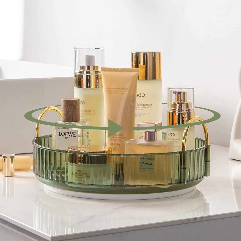 Rotating Makeup Organizer For Vanity, High-capacity Skincare Clear Make Up👌